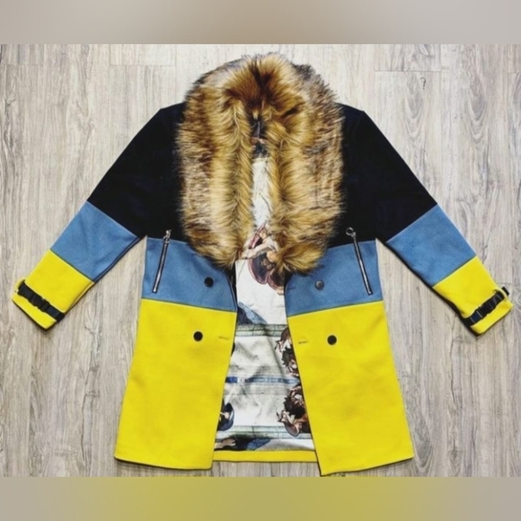 vie riche two tone overcoat